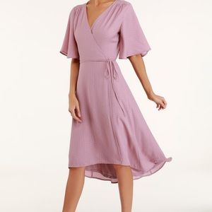 NWT Farrah Mauve Print Midi Dress